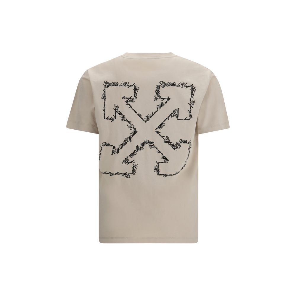 Off-White Beige Cotton T-Shirt | Regal Royce