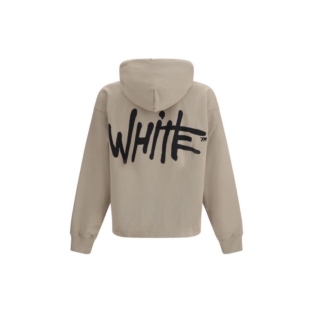Off-White Beige Cotton Sweatshirt | Regal Royce
