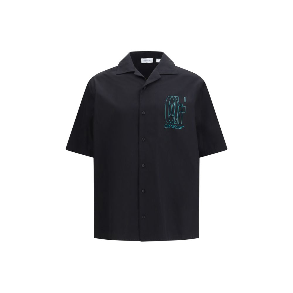 Off-White Black Cotton Shortsleeve Shirt | Regal Royce