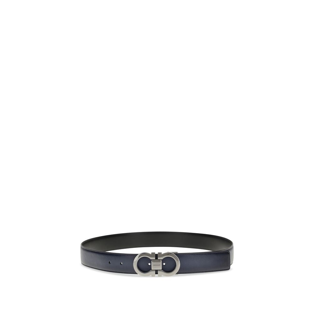 Ferragamo Black Calf Leather Bos Taurus Regular Belt | Regal Royce