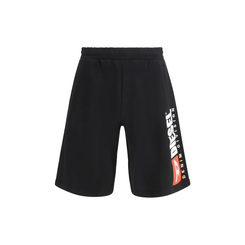 Diesel Black Cotton Bermuda Shorts | Regal Royce