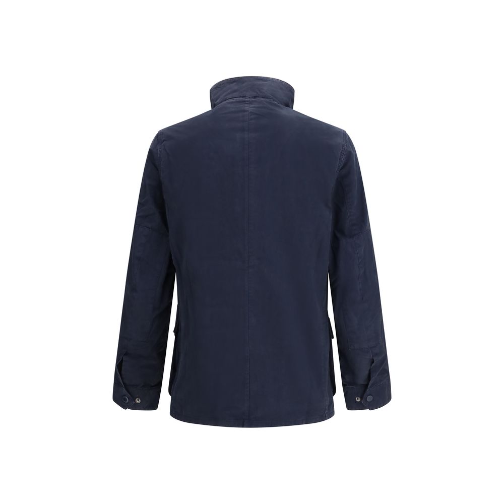 Barbour International Blue Cotton Full-Length Jacket | Regal Royce