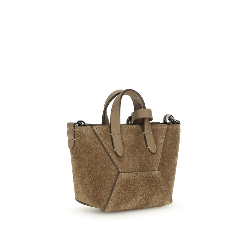 Brunello Cucinelli Brown Calf Leather Bos Taurus Shoulder Bag | Regal Royce