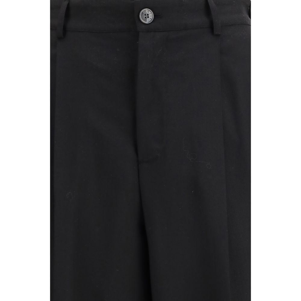 Marni Black Fleece Wool Casual Pants | Regal Royce