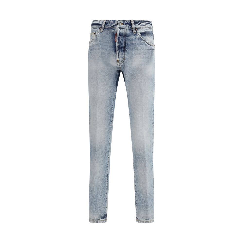 Dsquared² Blue Cotton Straight-Leg Jeans | Regal Royce