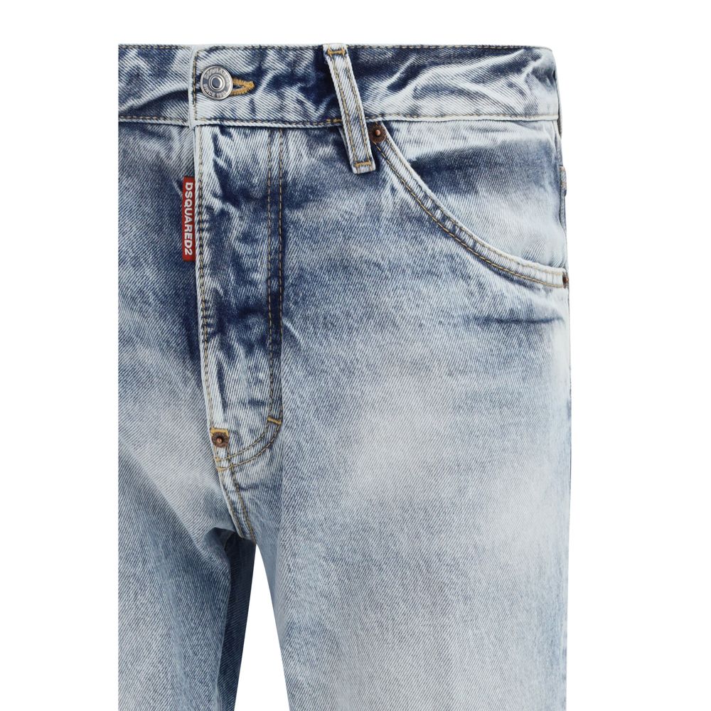 Dsquared² Blue Cotton Straight-Leg Jeans | Regal Royce