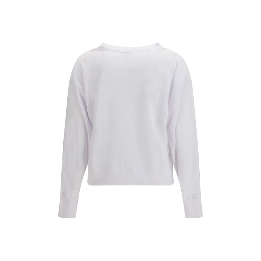 Marant Etoile White Linen Sweatshirt | Regal Royce