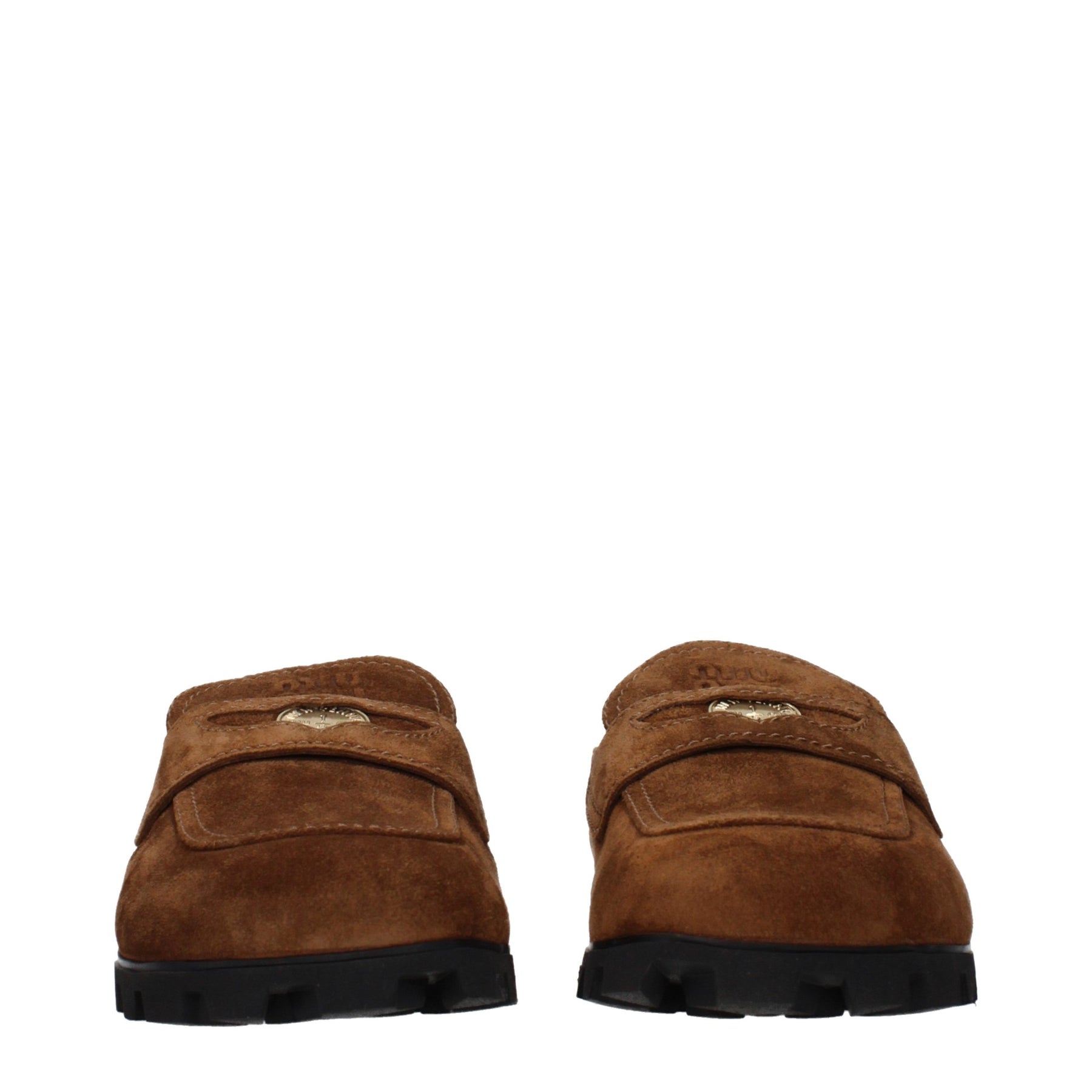 Miu Miu Brown Leather Slippers | Regal Royce