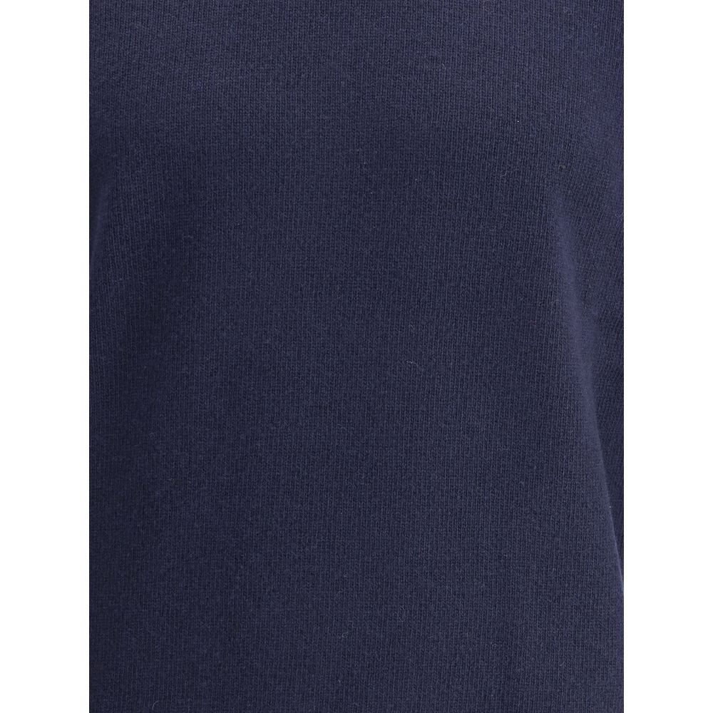 Brooksfield Blue Fleece Wool Turtleneck | Regal Royce