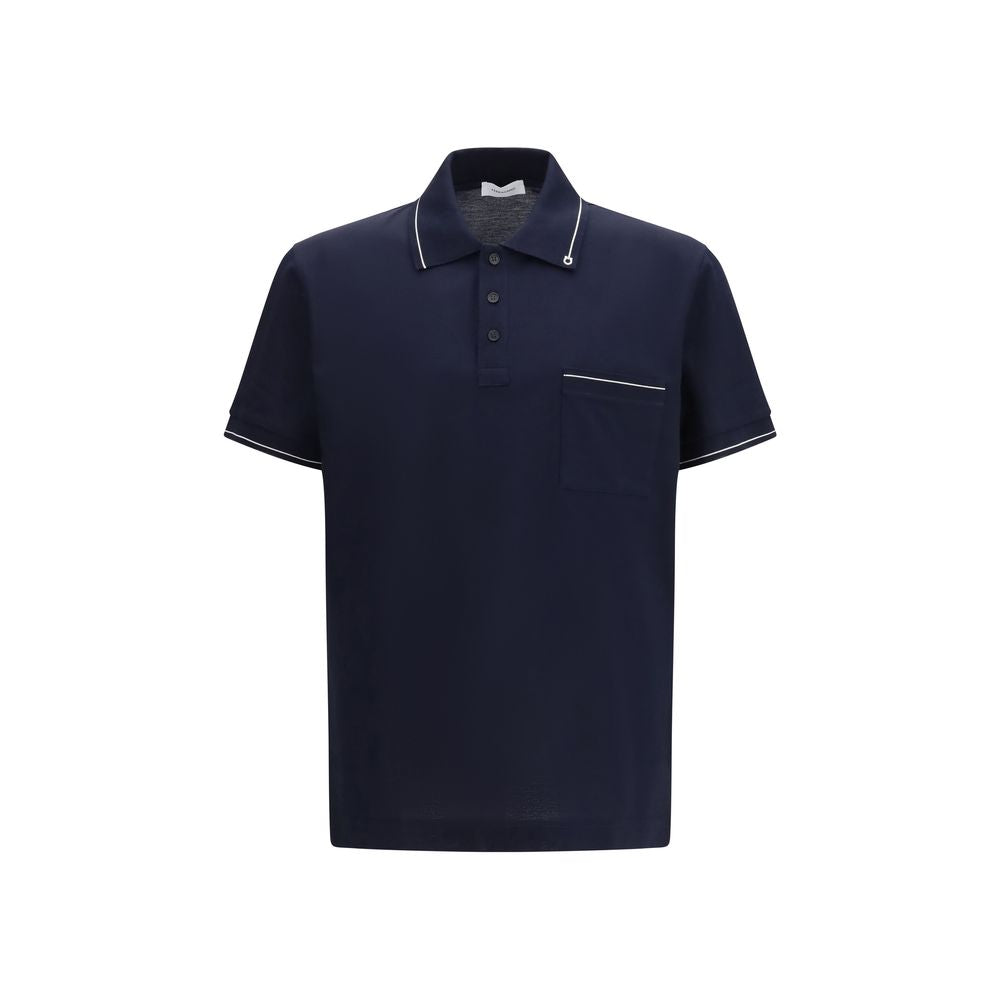 Ferragamo Blue Cotton Polo Shirt | Regal Royce