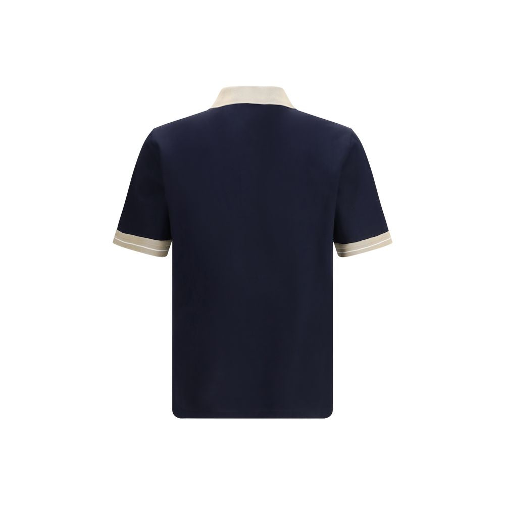 Ferragamo Blue Cotton Polo Shirt | Regal Royce