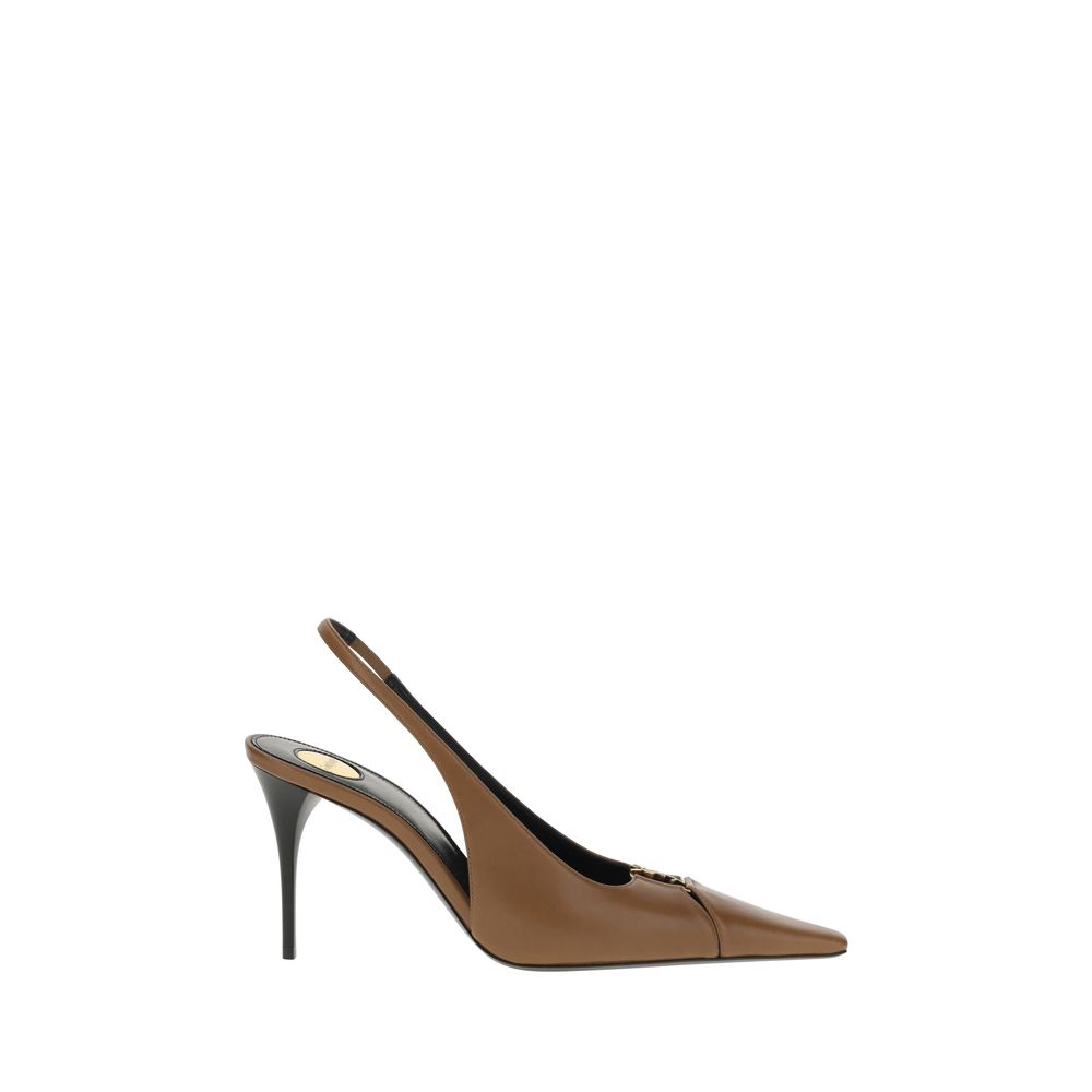 Saint Laurent Brown Lamb Ovis Aries Aries High Heel Pumps | Regal Royce