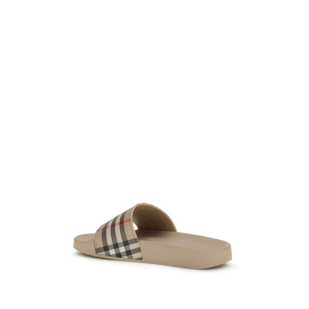 Burberry Beige Rubber Sandals | Regal Royce