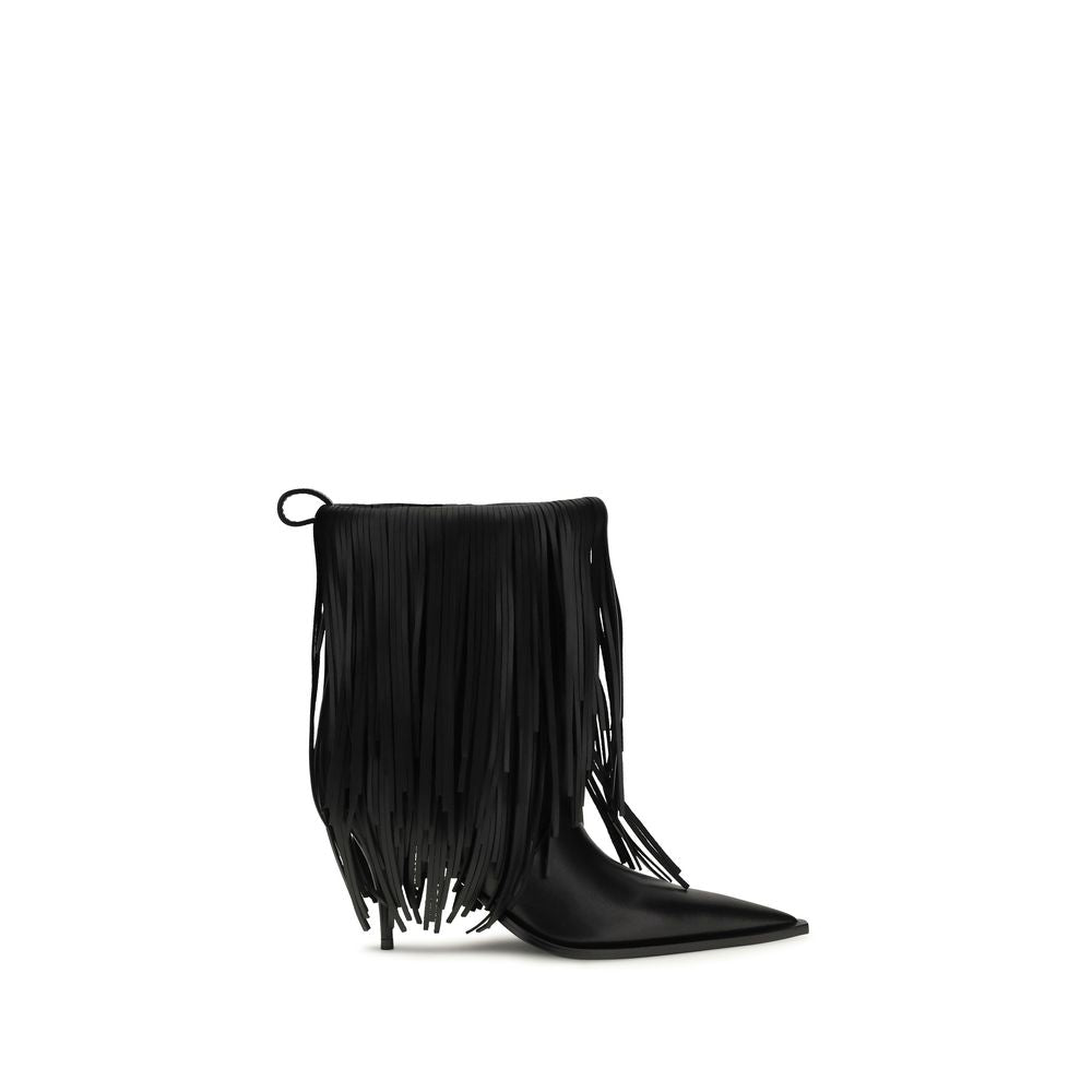 Balenciaga Black Calf Leather Bos Taurus Ankle Boots | Regal Royce