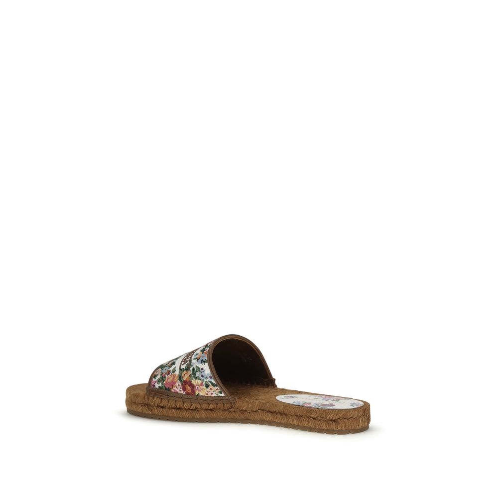 Dolce & Gabbana Multicolor Fabric Flat Sandals | Regal Royce
