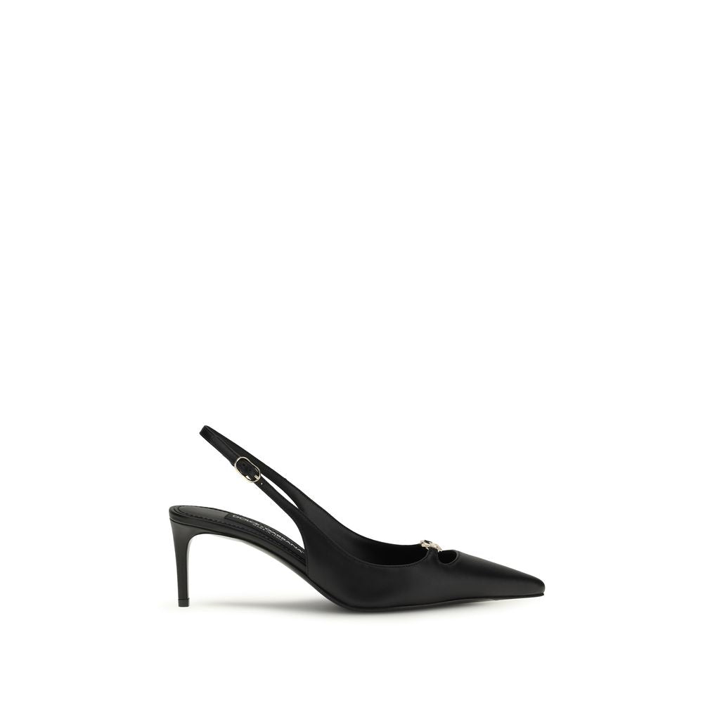 Dolce & Gabbana Black Calf Leather Bos Taurus Pumps | Regal Royce