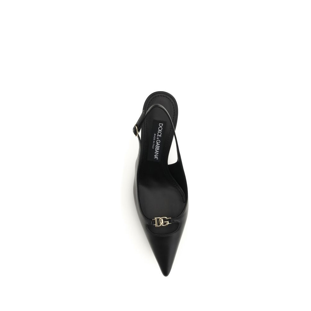 Dolce & Gabbana Black Calf Leather Bos Taurus Pumps | Regal Royce