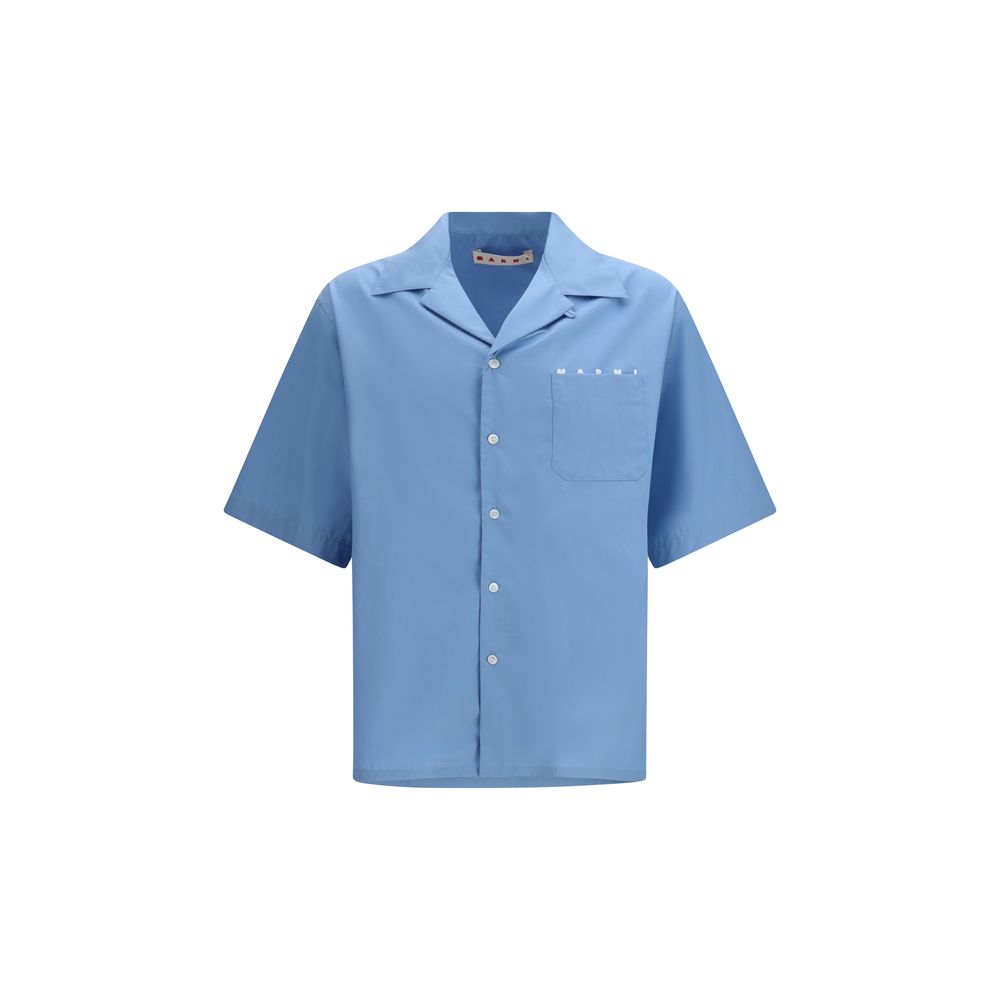 Marni Blue Cotton Shortsleeve Shirt | Regal Royce