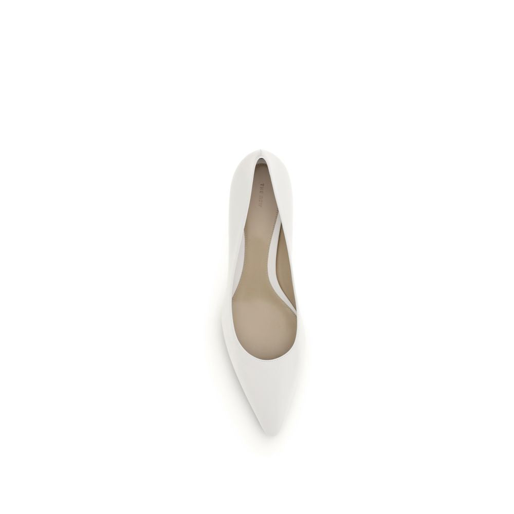 The Row White Lamb Ovis Aries Aries Mid Heel Pumps | Regal Royce
