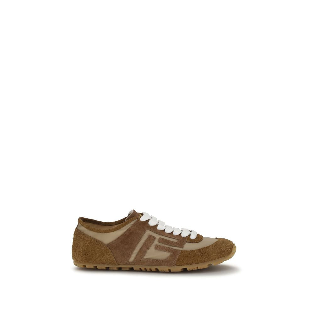 Balmain Beige Calf Leather Bos Taurus Athletic Sneakers | Regal Royce