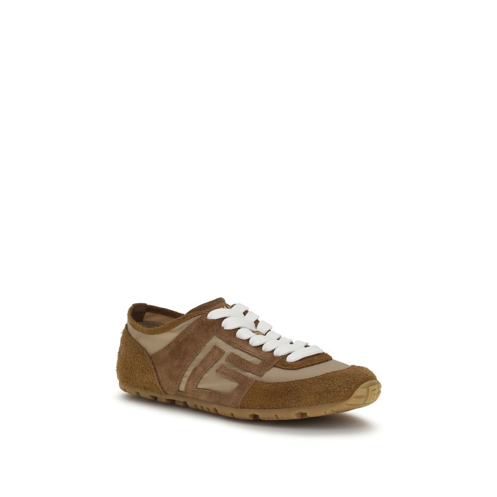 Balmain Beige Calf Leather Bos Taurus Athletic Sneakers | Regal Royce