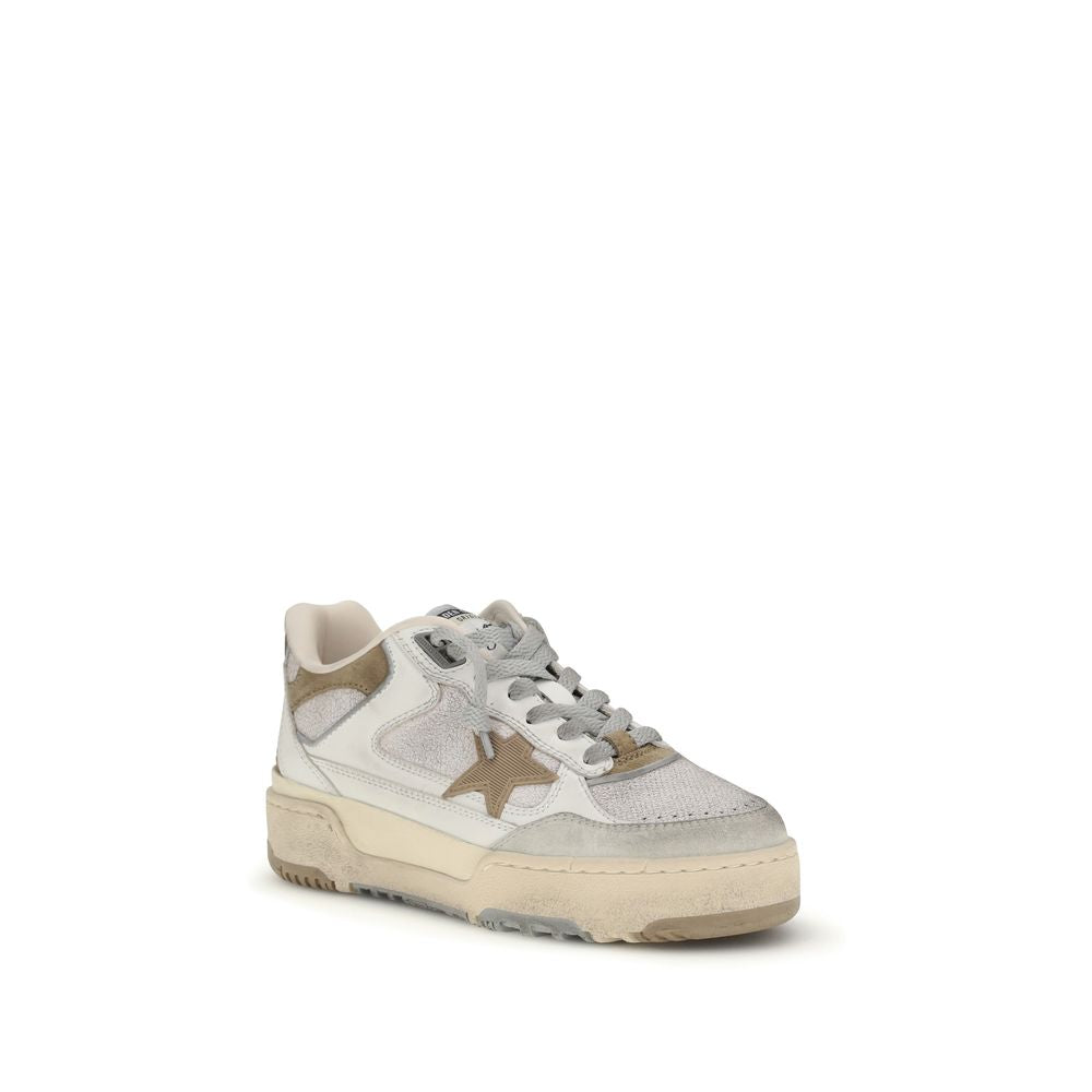 Golden Goose White Calf Leather Bos Taurus Chunky Sneakers | Regal Royce
