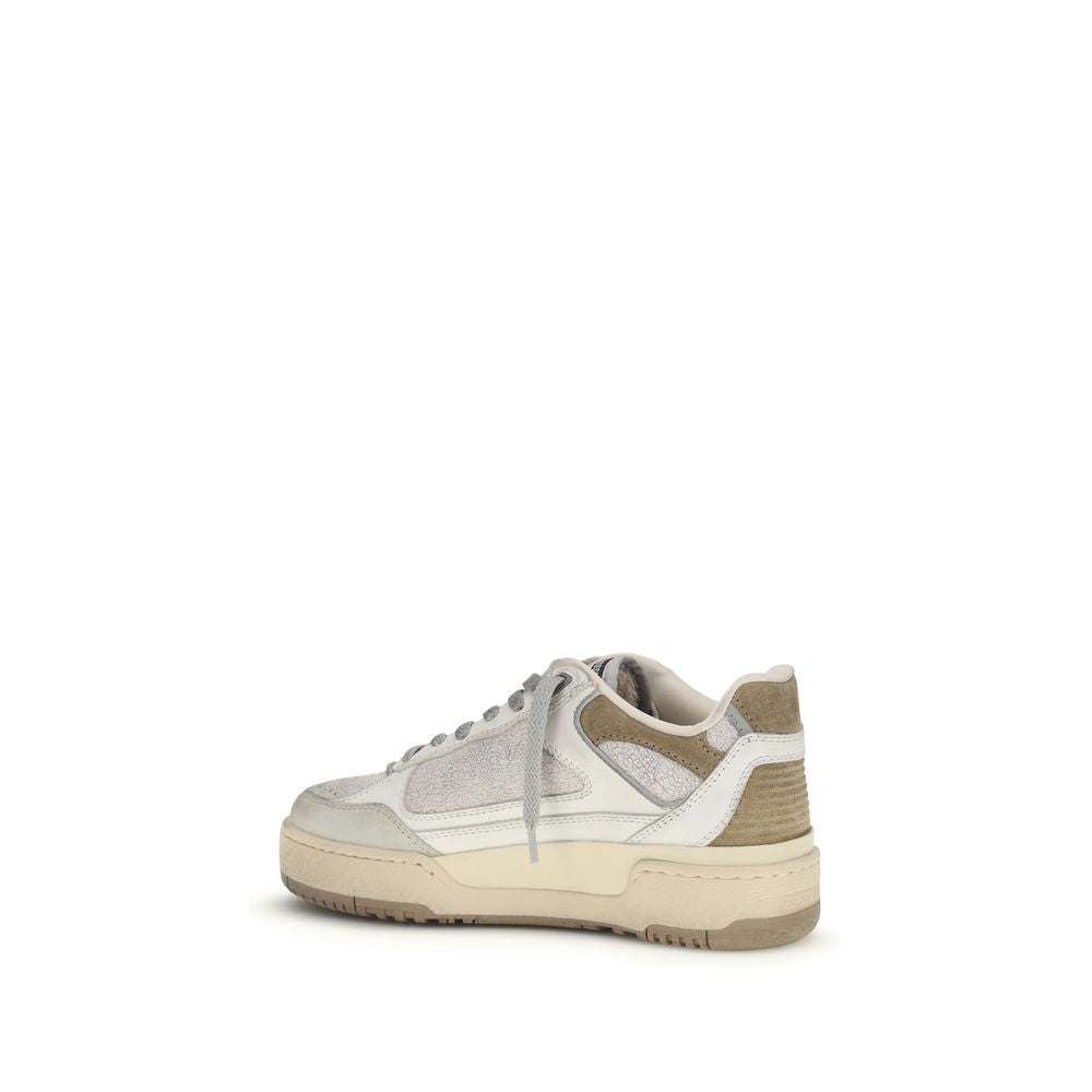 Golden Goose White Calf Leather Bos Taurus Chunky Sneakers | Regal Royce