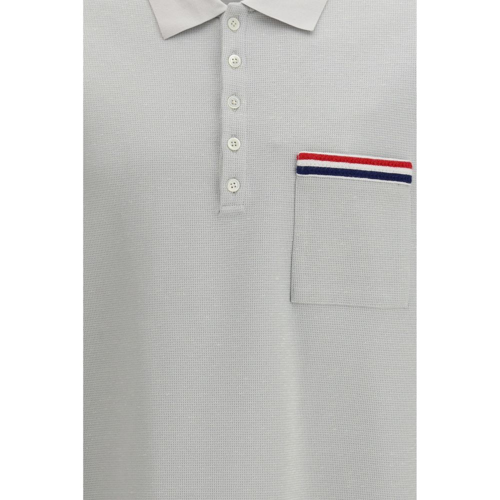 Thom Browne Gray Cotton Polo Shirt | Regal Royce