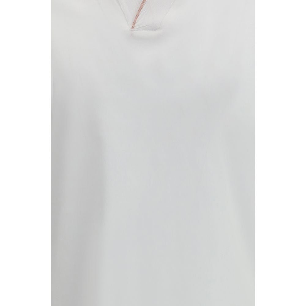 MooRER White Cotton Polo Shirt | Regal Royce