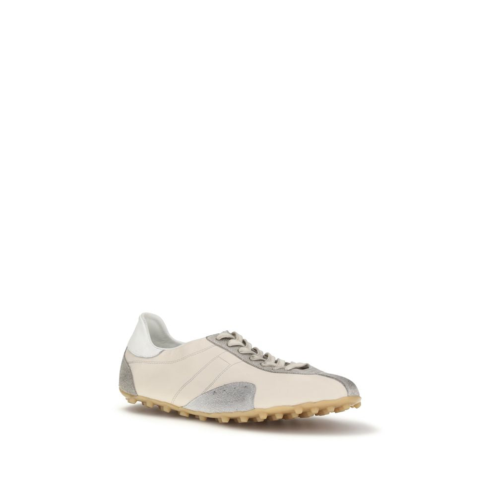 Maison Margiela Beige Calf Leather Bos Taurus Athletic Sneakers | Regal Royce