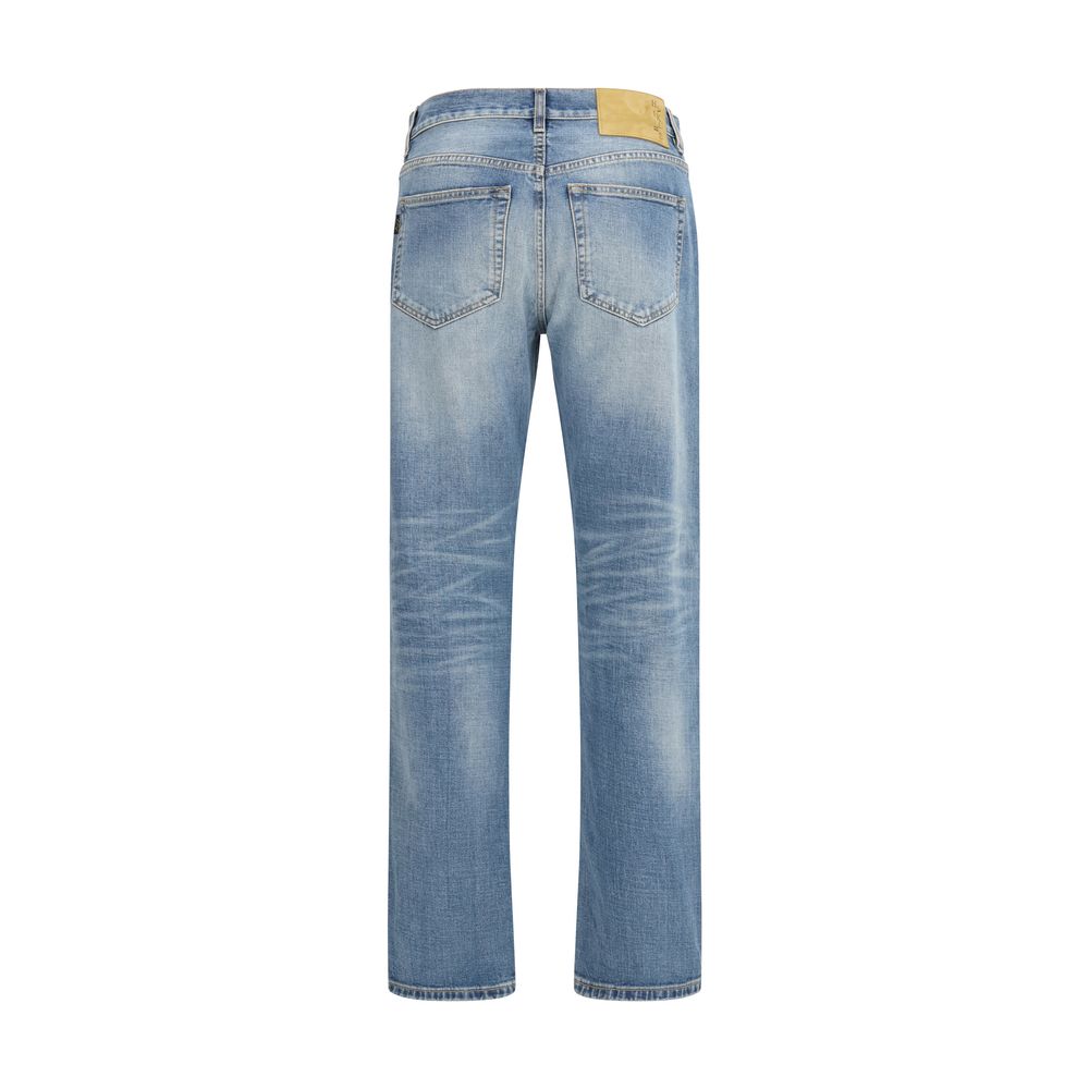 Haikure Blue Cotton Straight-Leg Jeans | Regal Royce