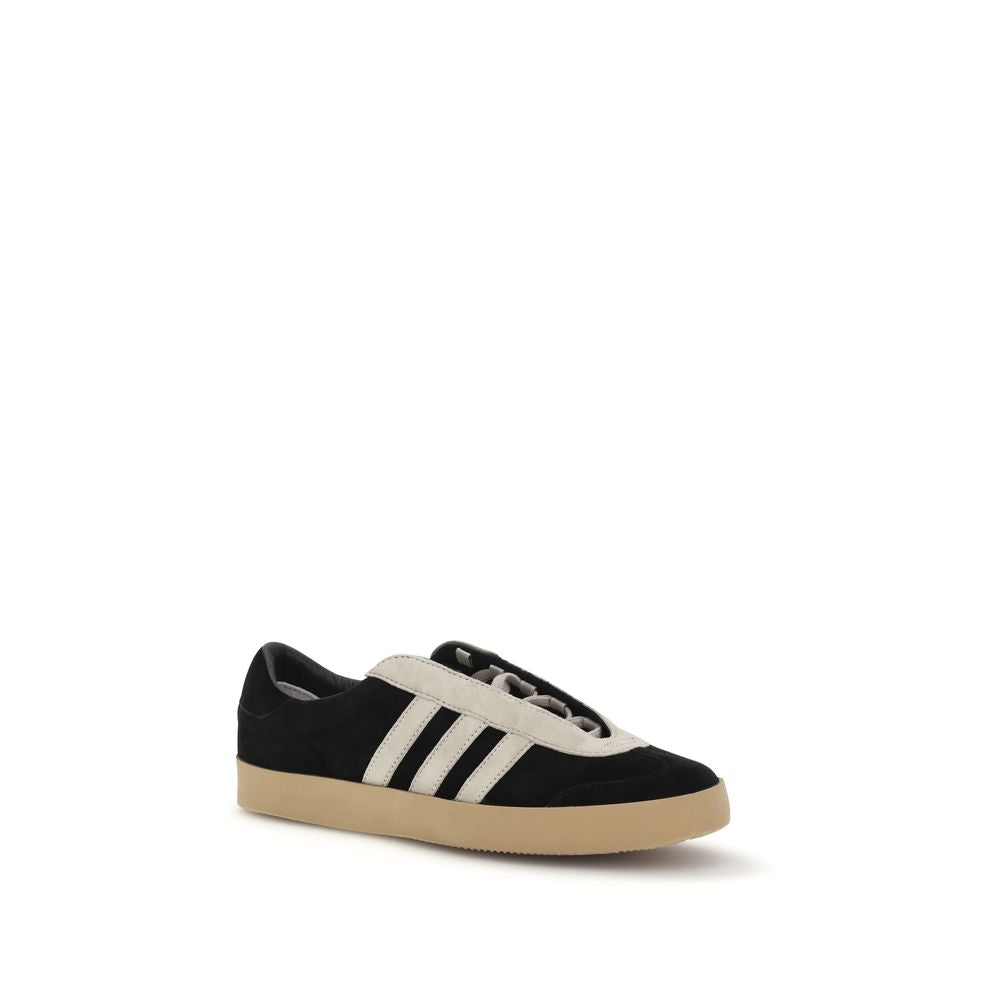 Y-3 Black Calf Leather Bos Taurus Low Top Sneakers | Regal Royce