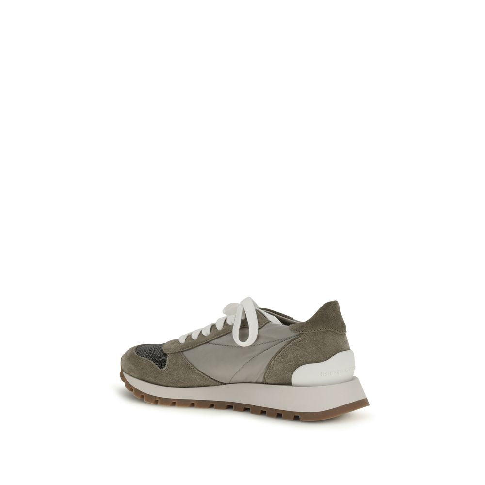 Brunello Cucinelli Bicolor Calf Leather Bos Taurus Athletic Sneakers | Regal Royce