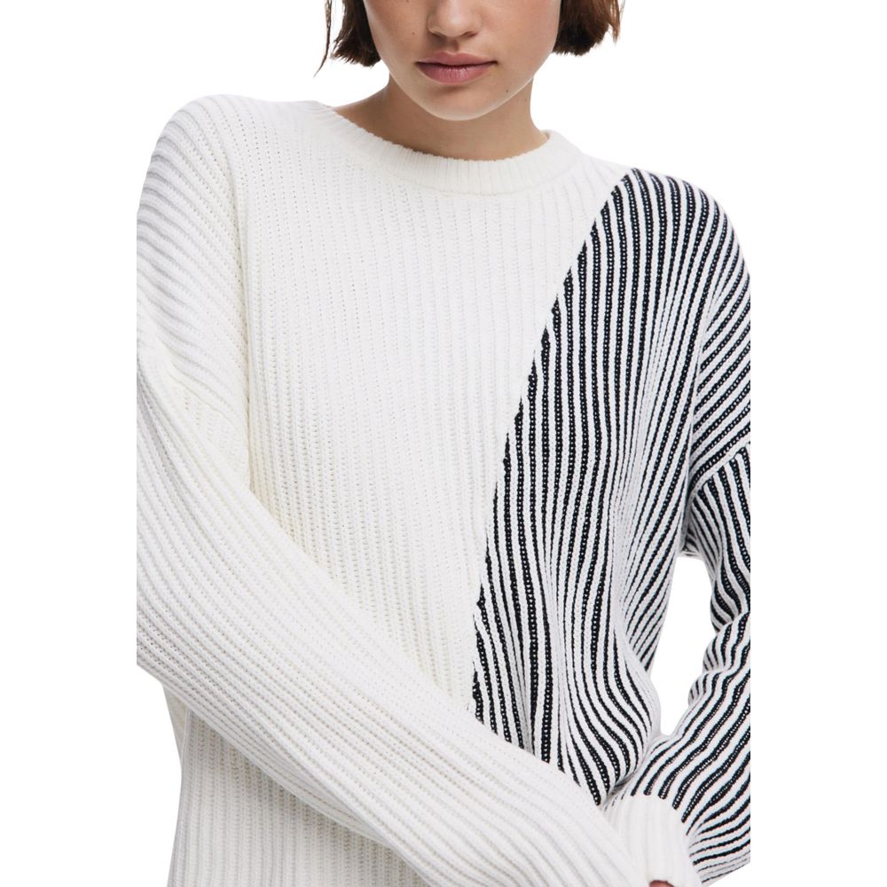 Desigual Cream Cotton Sweatshirt | Regal Royce