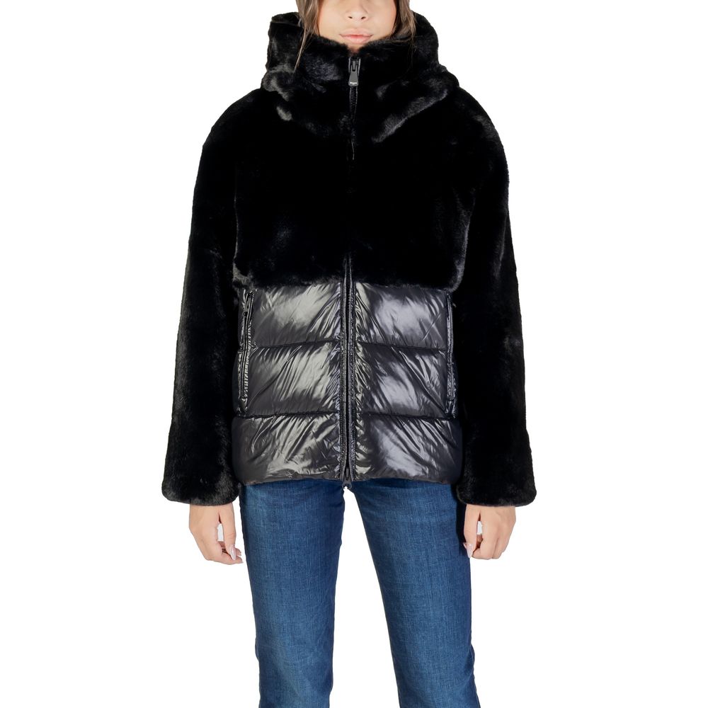 Blauer Black Polyester Coat | Regal Royce