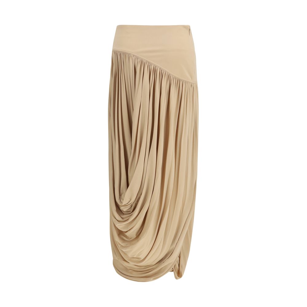 Ferragamo Beige Viscose Skirt | Regal Royce