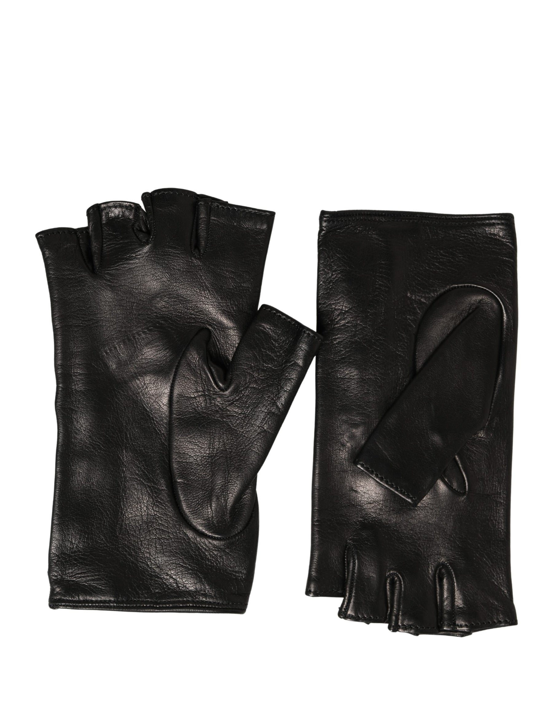 Dolce & Gabbana Women Black Embellished Wrist Length Mitten Gloves | Regal Royce