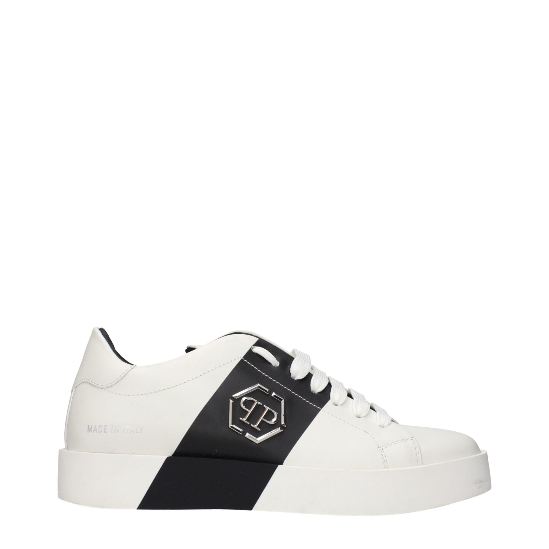 Philipp Plein White Leather Sneakers | Regal Royce