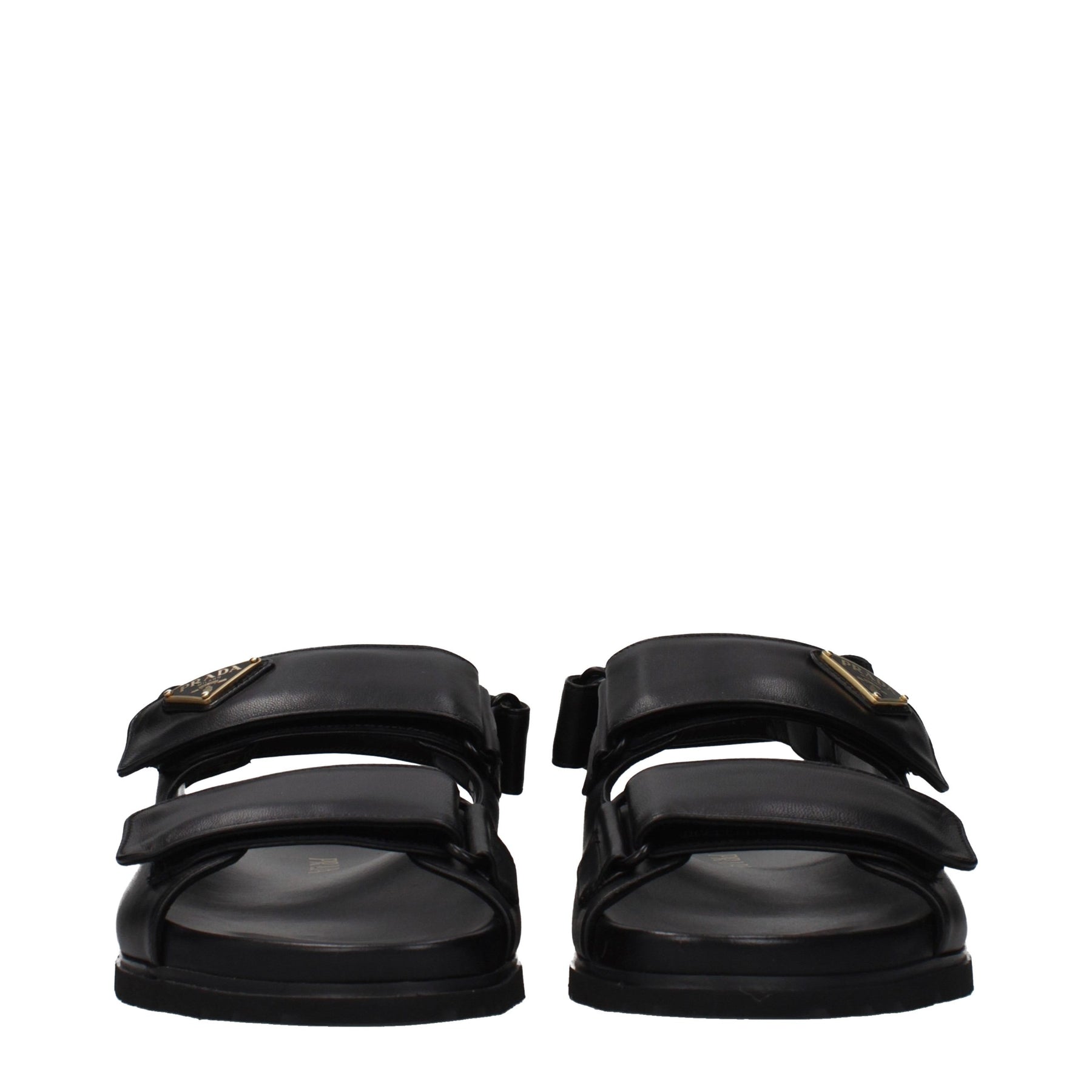 Prada Black Leather Sandals | Regal Royce