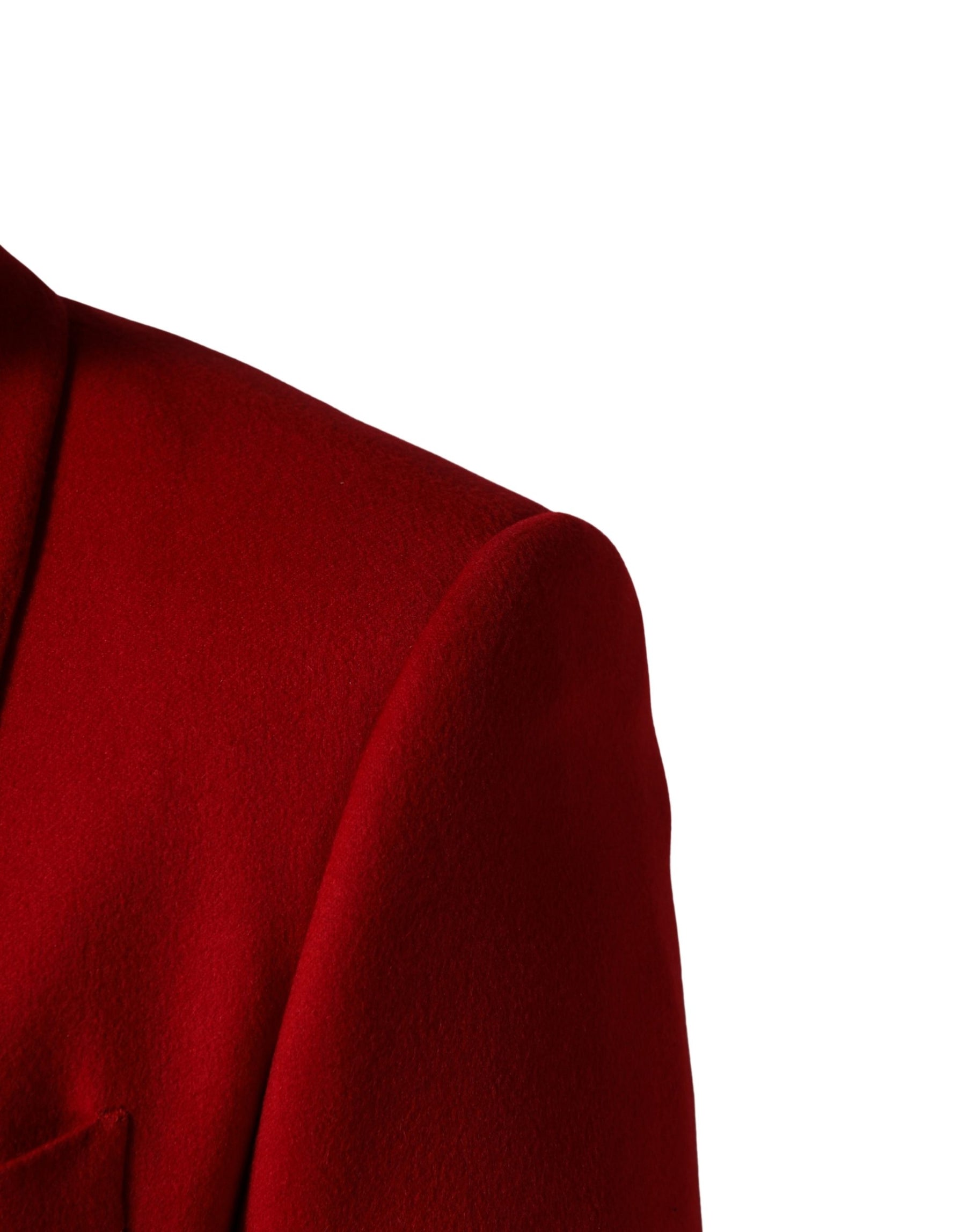 Dolce & Gabbana Red Cashmere Single Breasted Jacket Blazer | Regal Royce