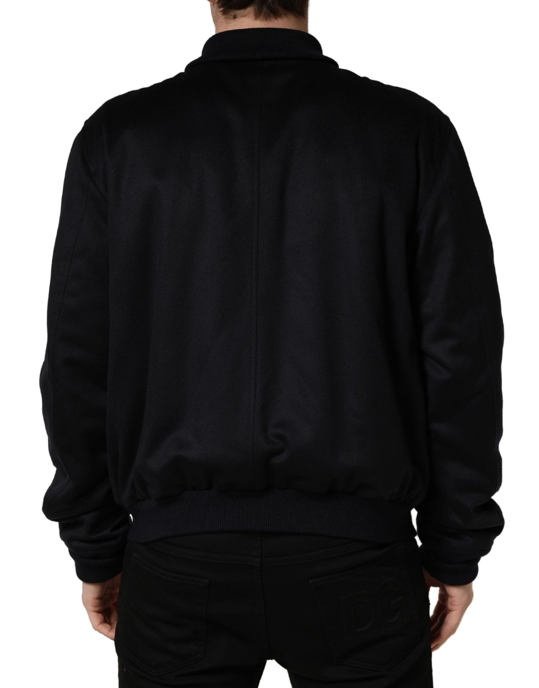 Dolce & Gabbana Black Cashmere Knitted Button Down Jacket | Regal Royce