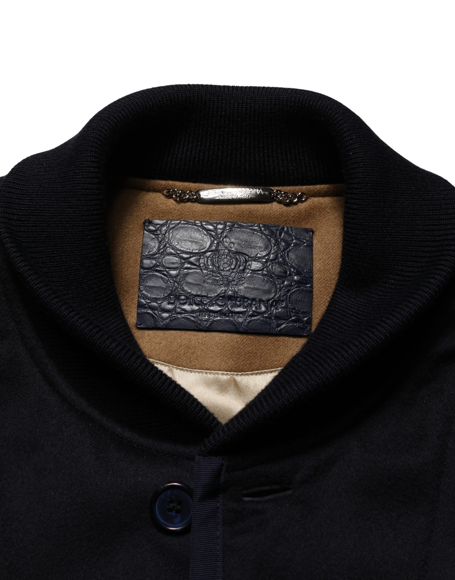 Dolce & Gabbana Black Cashmere Knitted Button Down Jacket | Regal Royce