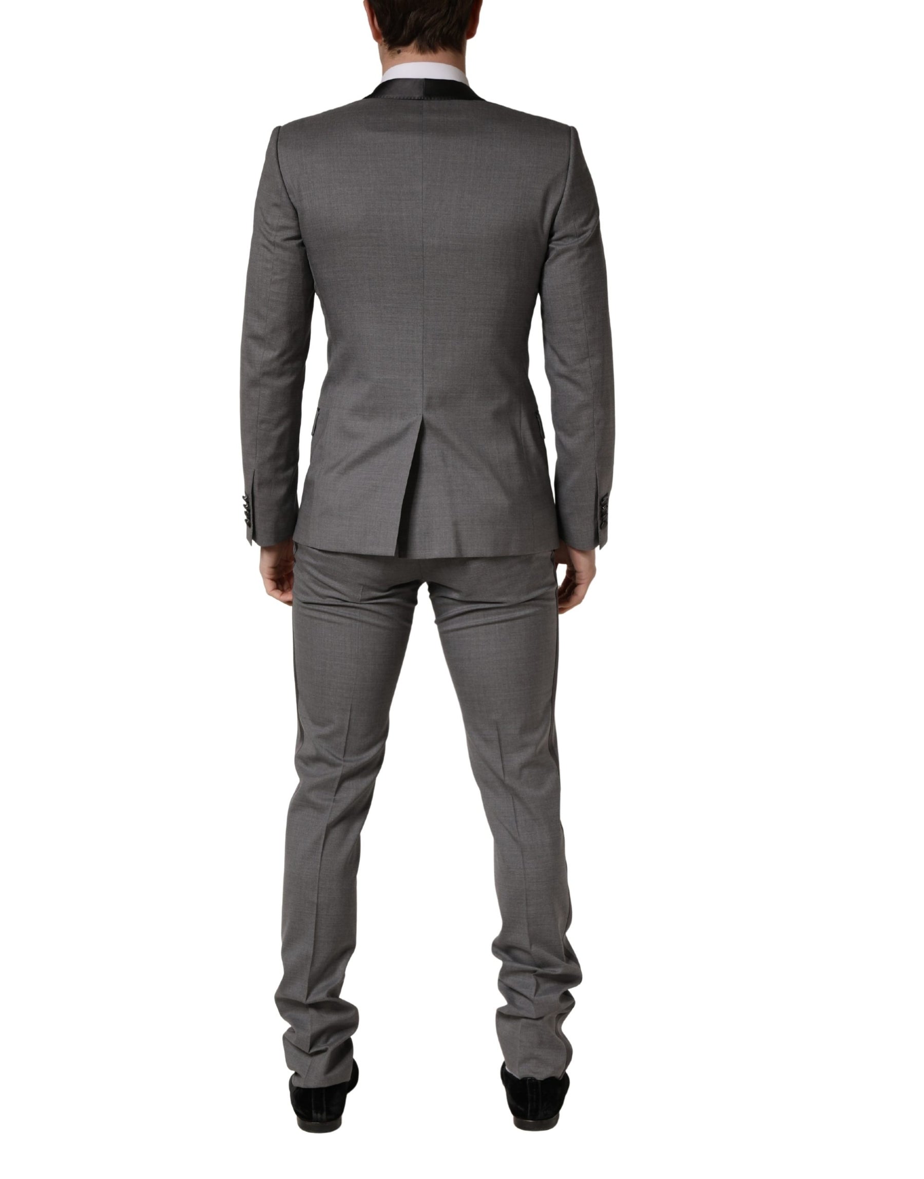 Dolce & Gabbana Gray Wool Single Breasted 1 Button 3PC Suit | Regal Royce