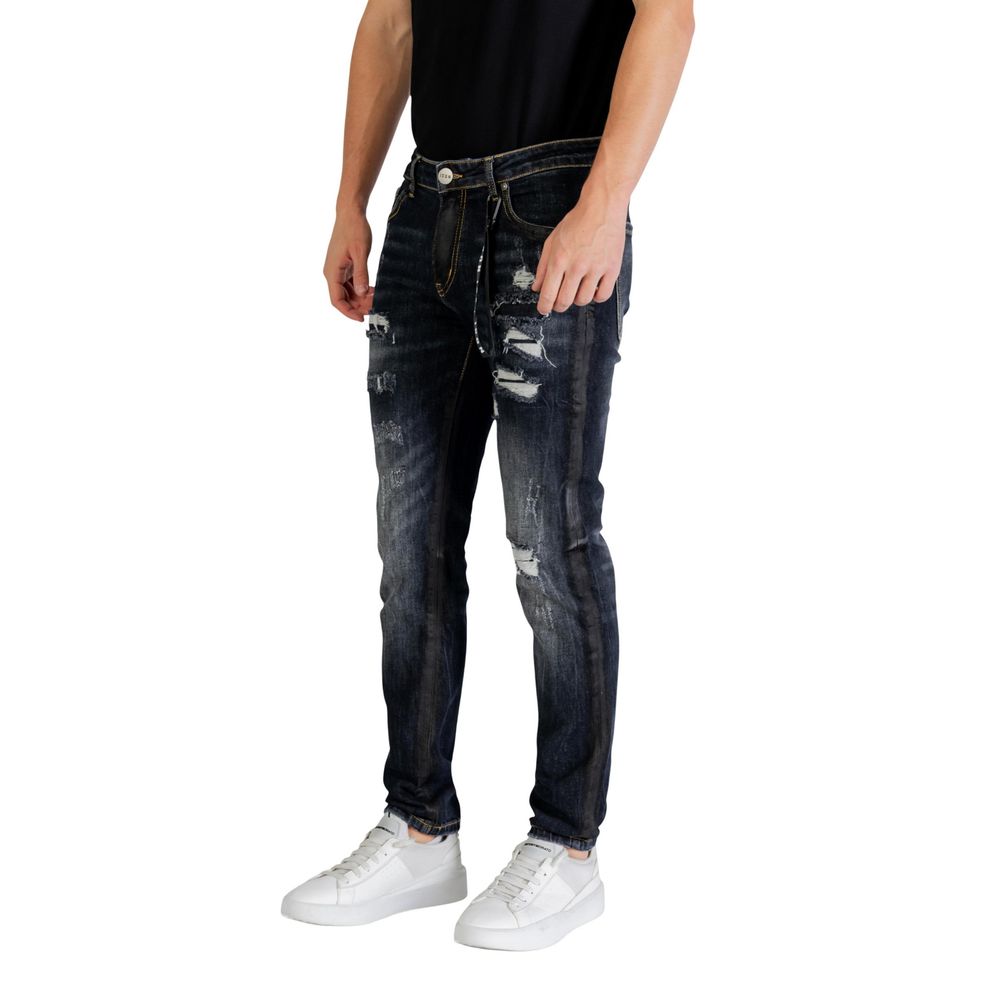 Icon Blue Cotton Skinny Jeans | Regal Royce