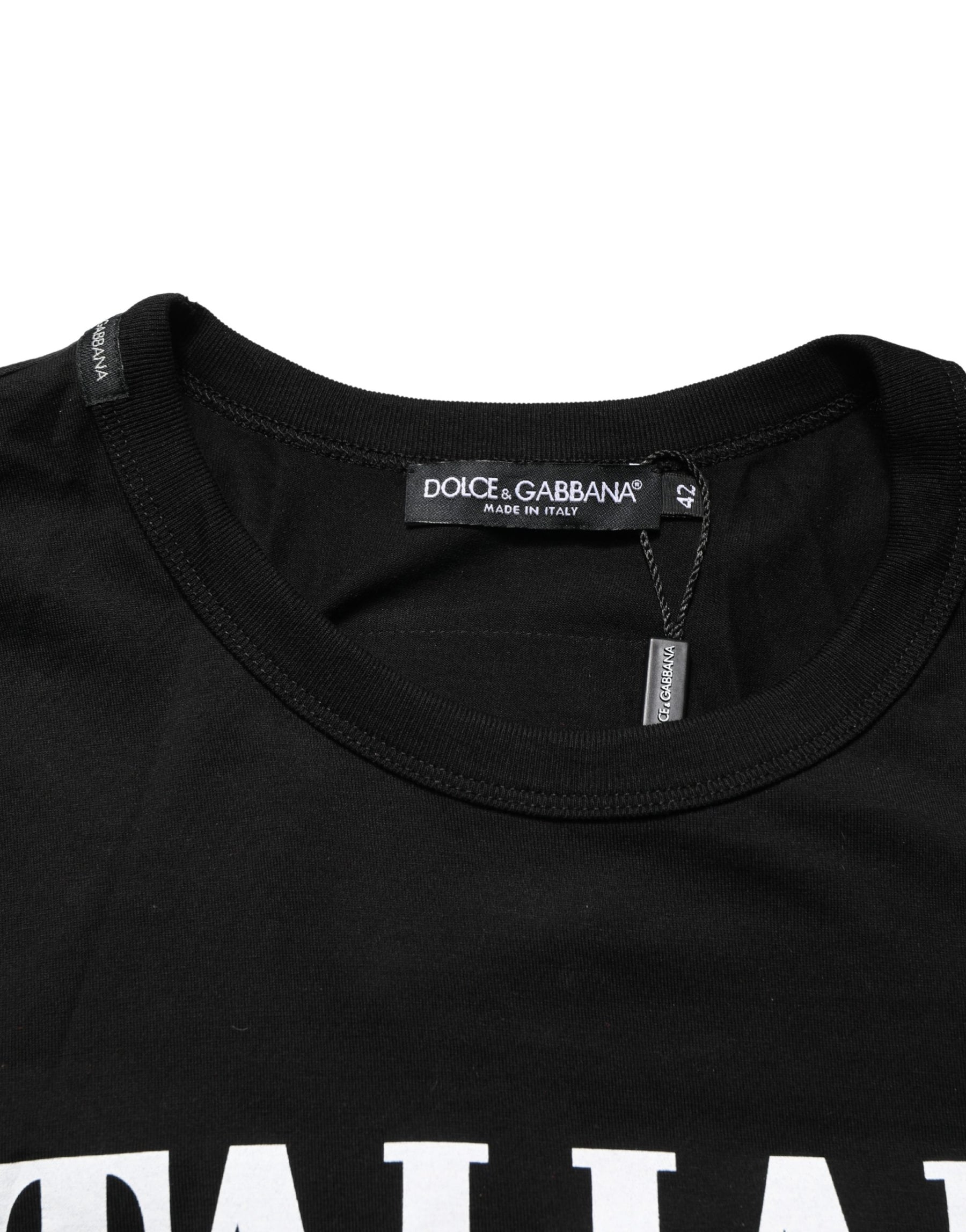 Dolce & Gabbana Black Italians Do It Better Camo Pocket Men T-shirt | Regal Royce