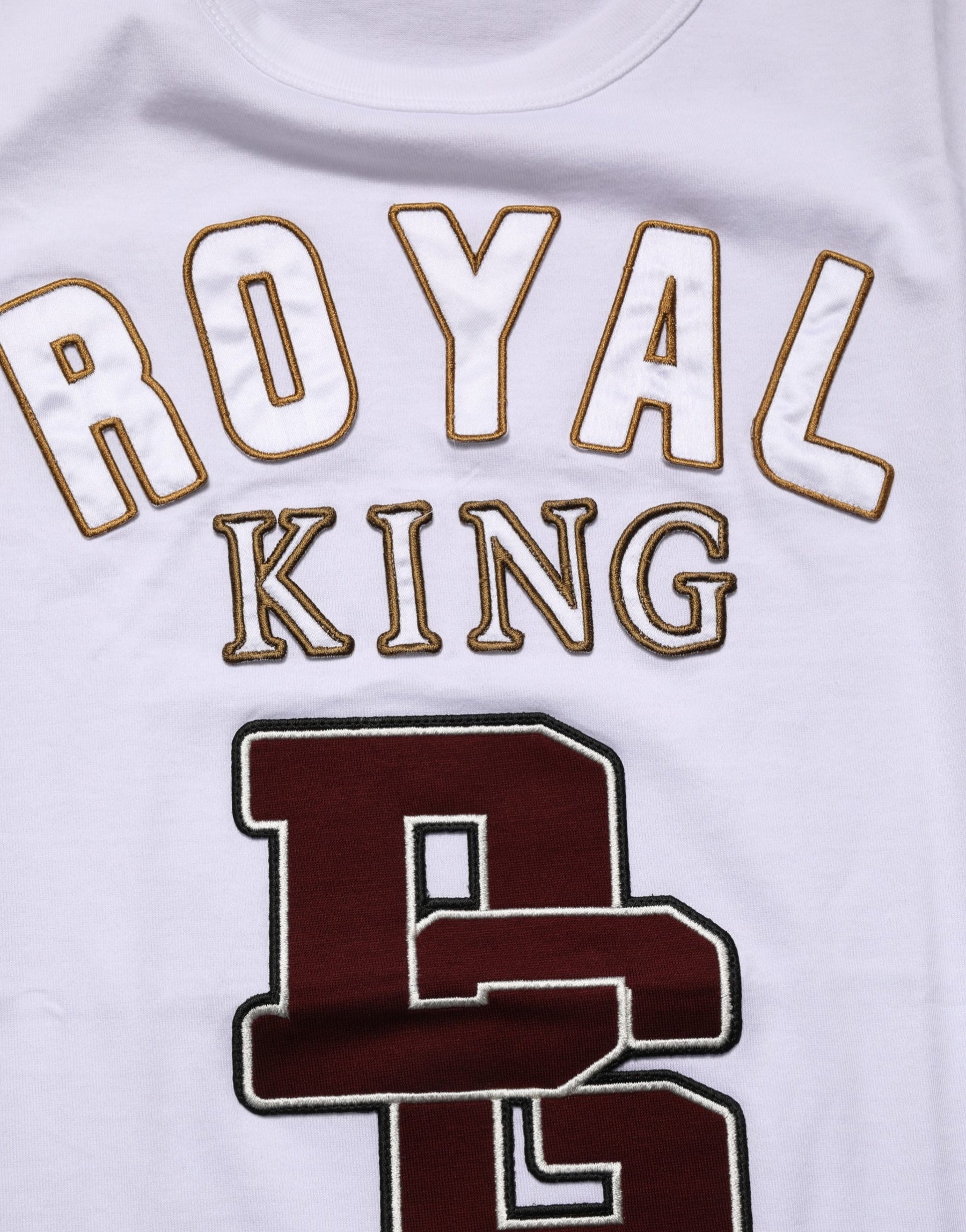 Dolce & Gabbana White DG King Royal Crew Neck Cotton  T-shirt | Regal Royce