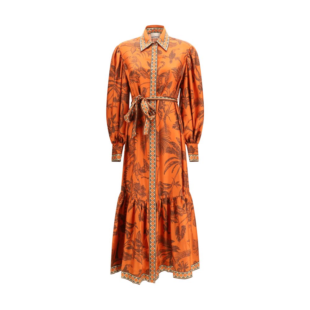Alemais Orange Silk Casual Dress | Regal Royce