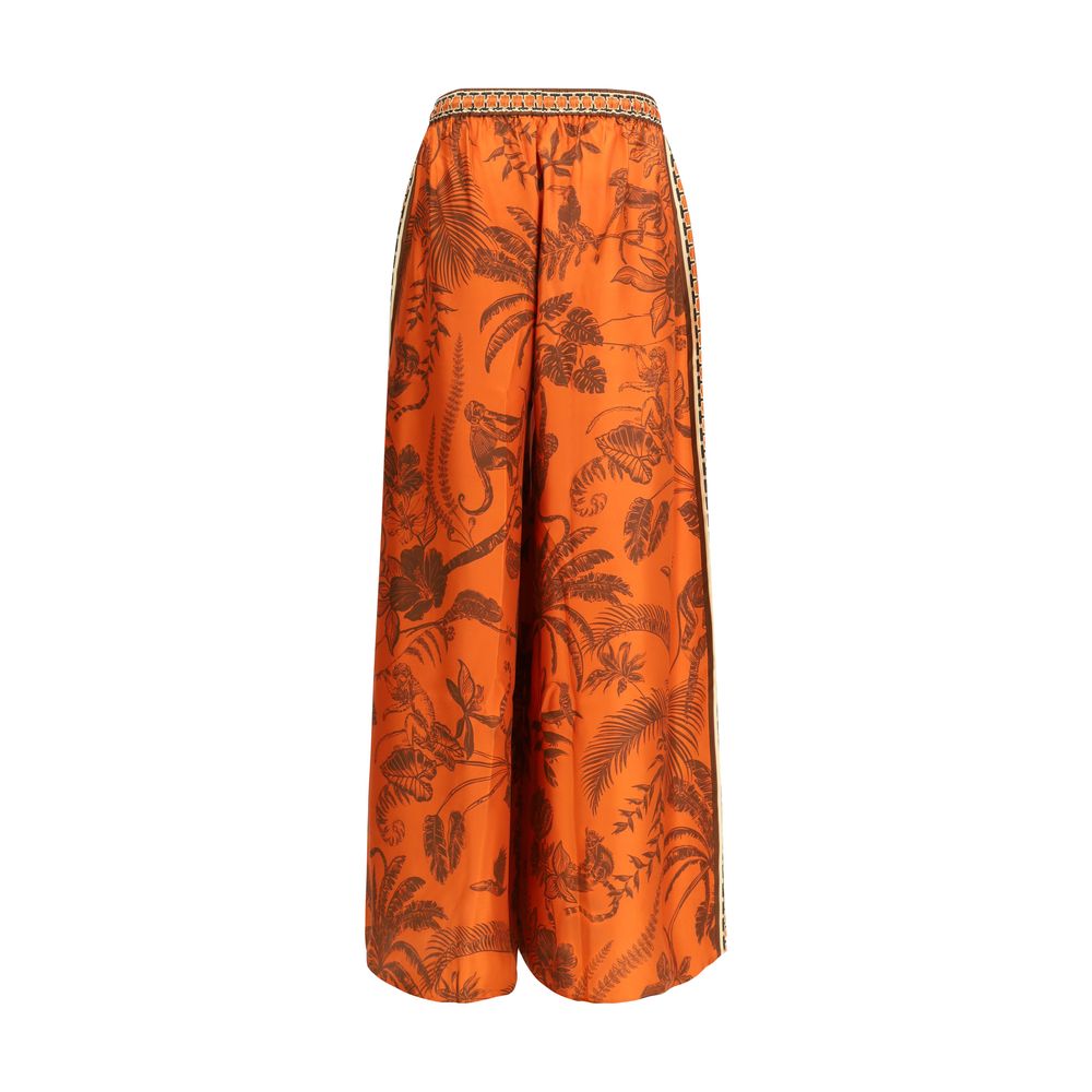 Alemais Orange Silk Casual Pants | Regal Royce