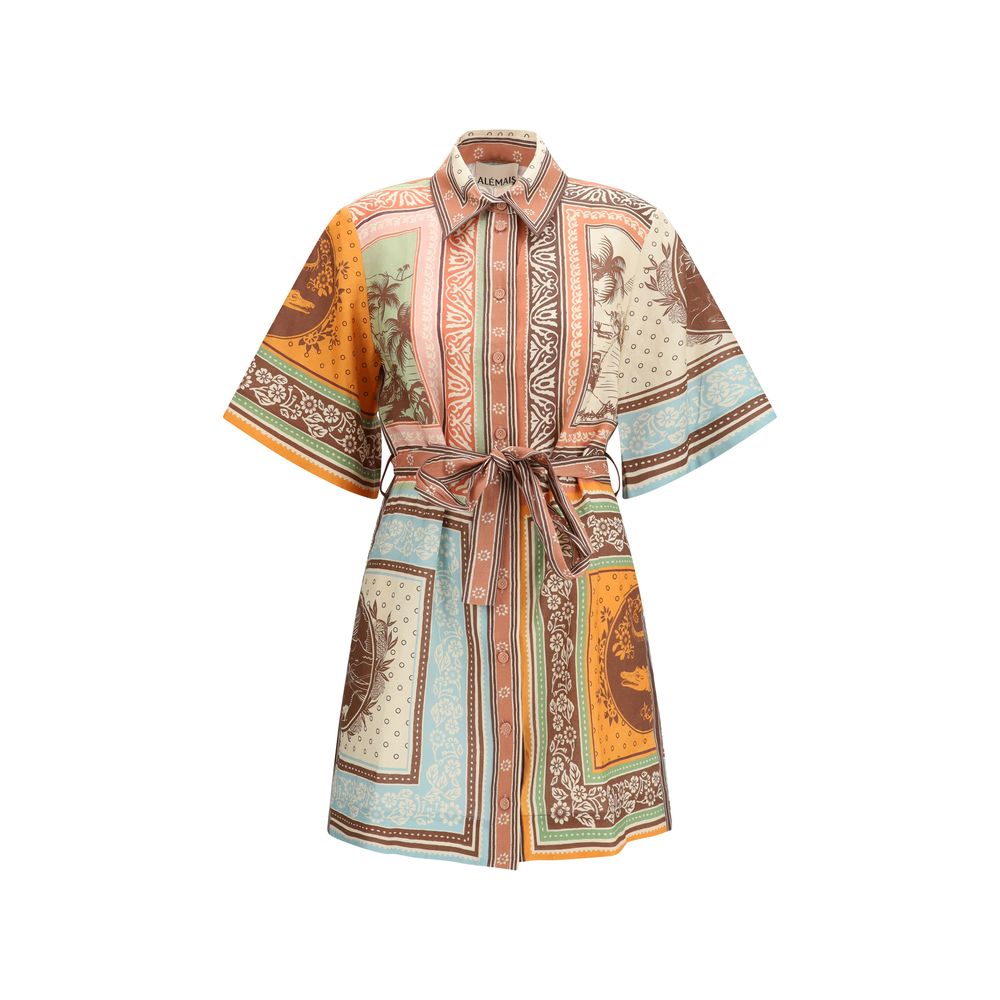 Alemais Multicolor Linen Casual Dress | Regal Royce
