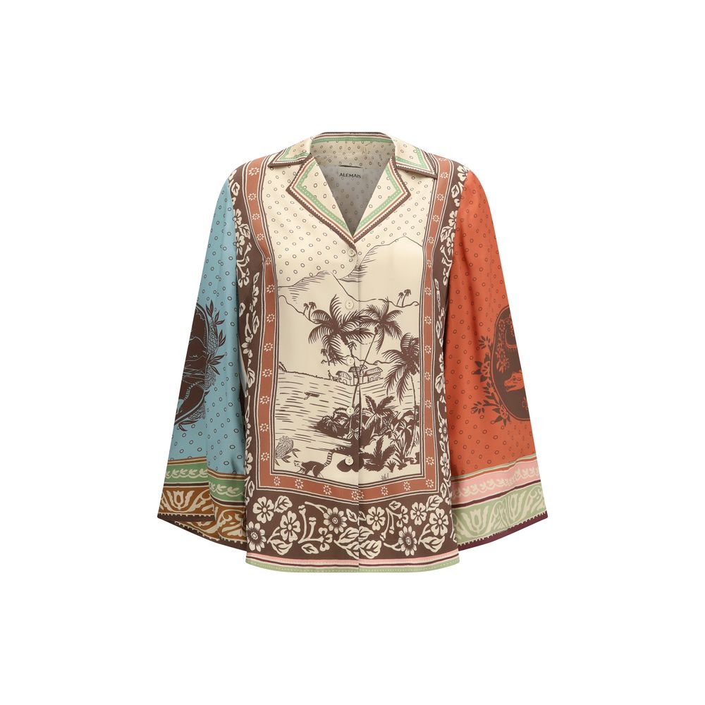 Alemais Multicolor Silk Pattern Shirt | Regal Royce